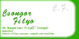 csongor filyo business card